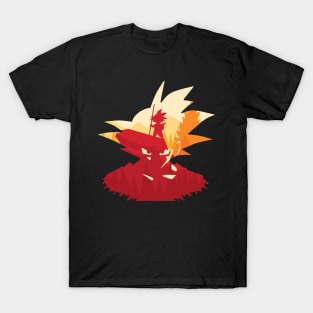 Goku Beautiful Sunset Silhouette - The Son in the Red Forest T-Shirt